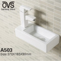 Ovs Lavabo de pared cuadrado de tamaño pequeño